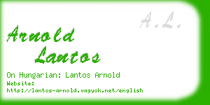 arnold lantos business card